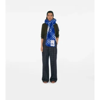Check Wool Hooded Scarf