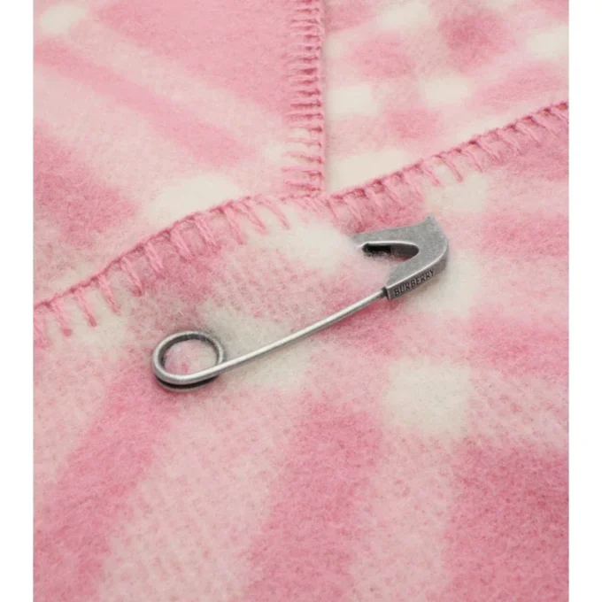 Check Wool Hooded Scarf