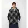 Check Wool Hooded Scarf