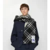 Check Wool Hooded Scarf