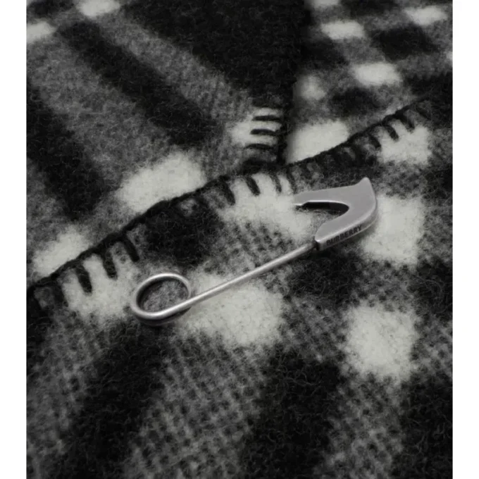 Check Wool Hooded Scarf