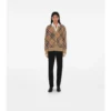 Check Wool Mohair Blend Cardigan