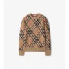 Check Wool Mohair Blend Sweater