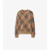 Check Wool Mohair Blend Sweater