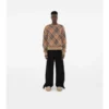 Check Wool Mohair Blend Sweater