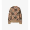 Check Wool Mohair Blend Sweater