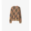 Check Wool Mohair Blend Sweater