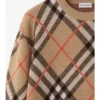 Check Wool Mohair Blend Sweater