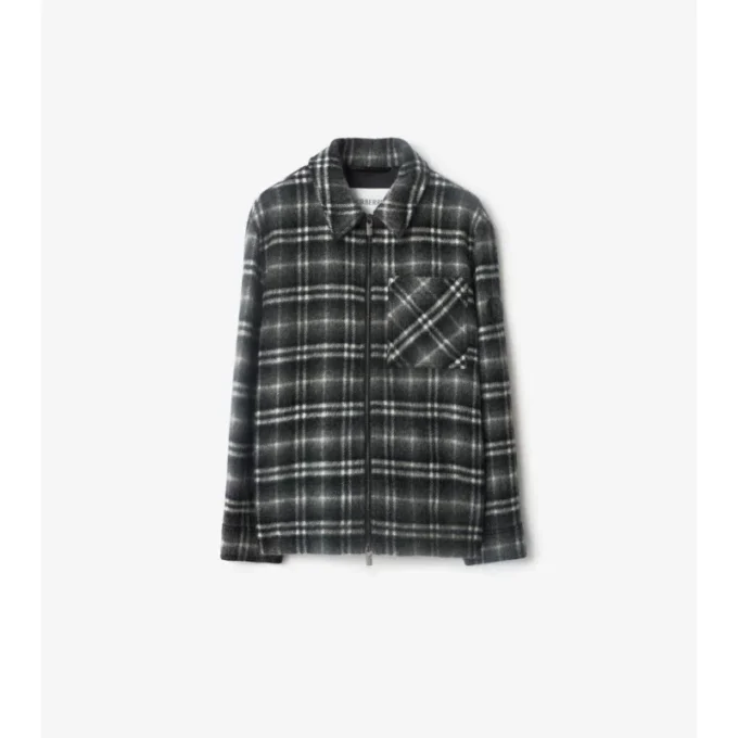 Check Wool Overshirt