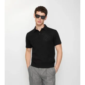 Check Wool Polo Shirt