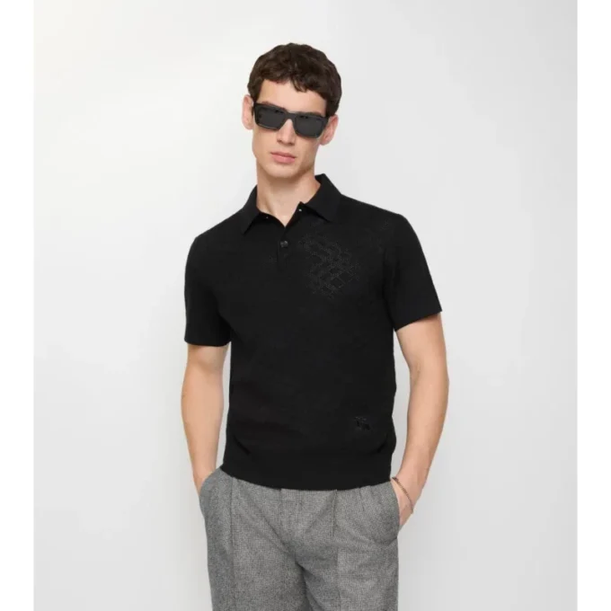 Check Wool Polo Shirt