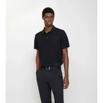 Check Wool Polo Shirt