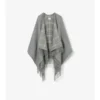 Check Wool Reversible Cape