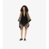 Check Wool Reversible Cape