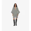 Check Wool Reversible Cape