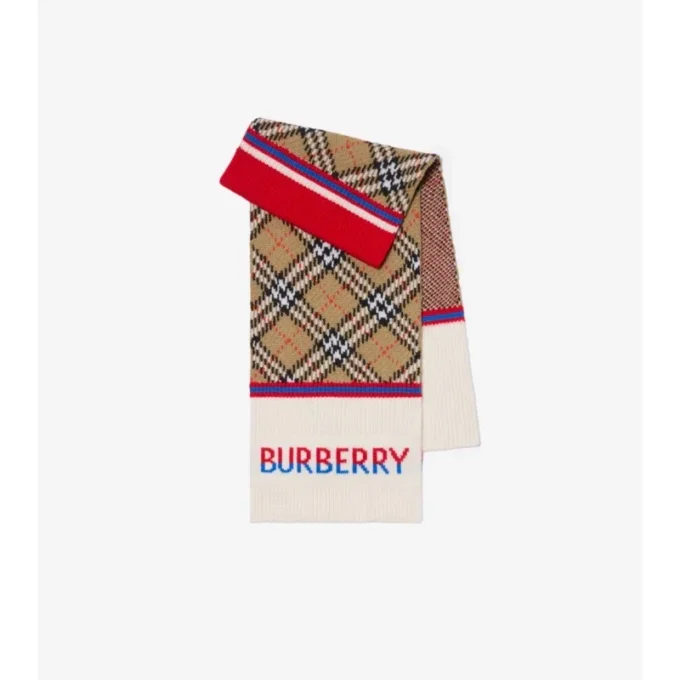 Check Wool Scarf