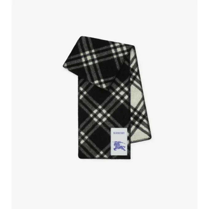 Check Wool Scarf
