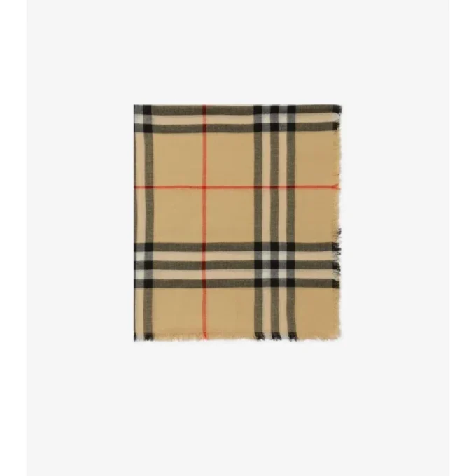 Check Wool Scarf