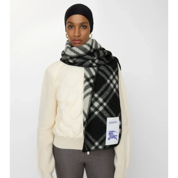 Check Wool Scarf