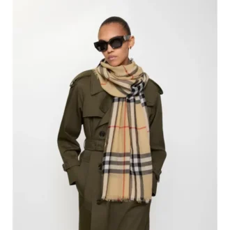 Check Wool Scarf