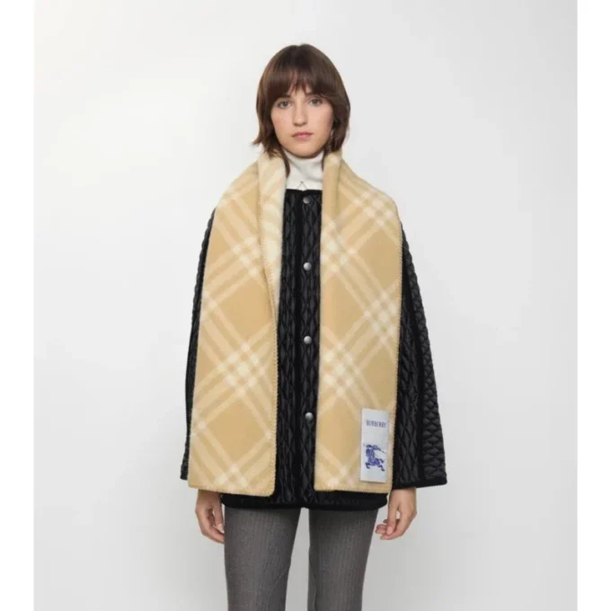 Check Wool Scarf