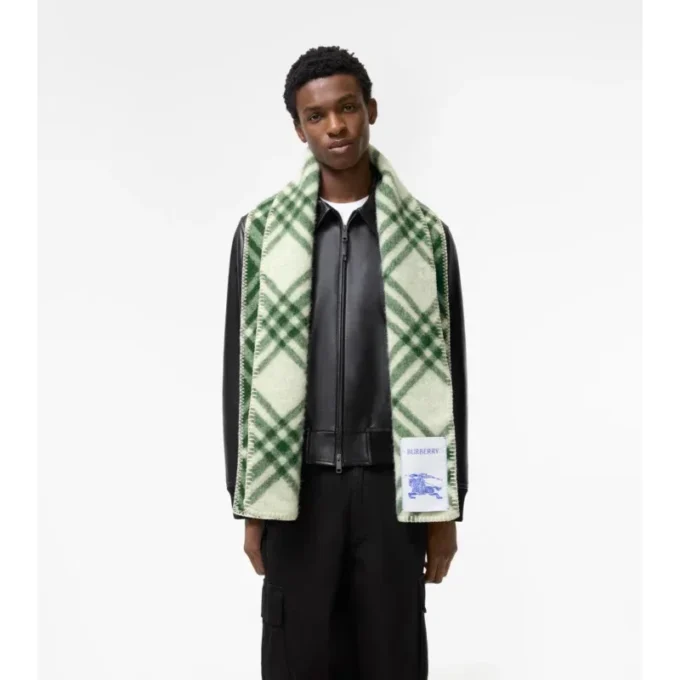 Check Wool Scarf