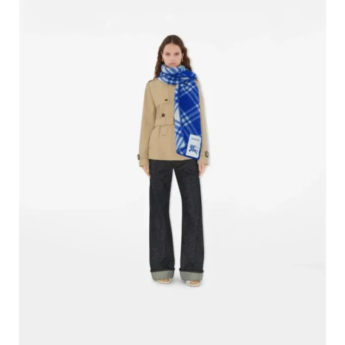 Check Wool Scarf