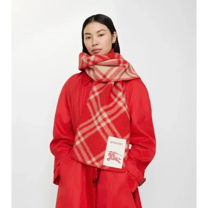 Check Wool Scarf