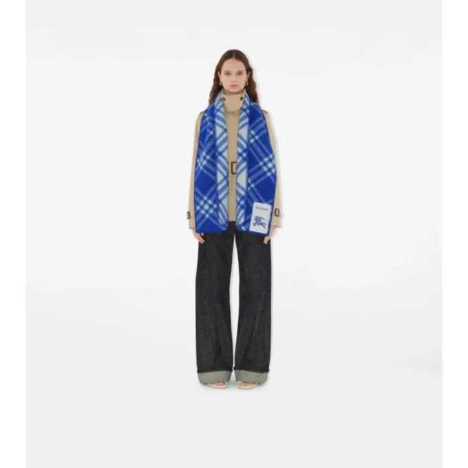 Check Wool Scarf