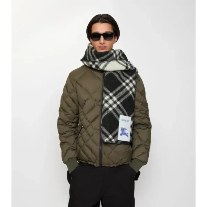 Check Wool Scarf