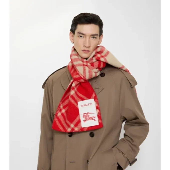 Check Wool Scarf