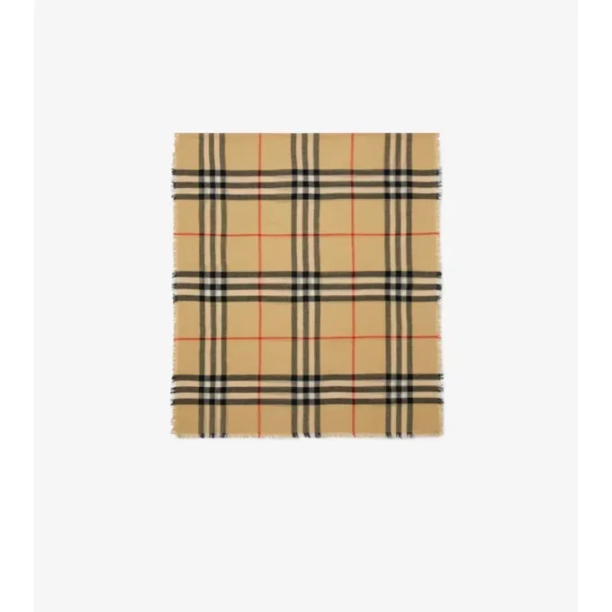 Check Wool Scarf