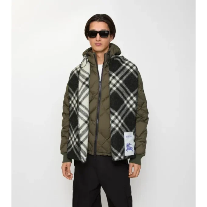 Check Wool Scarf