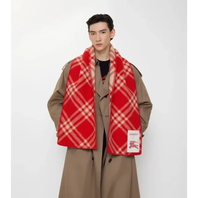 Check Wool Scarf