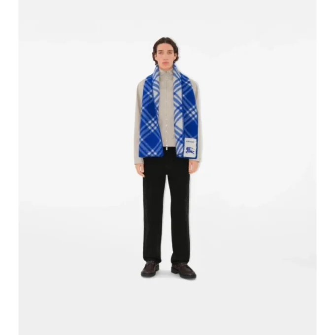 Check Wool Scarf
