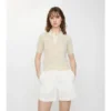 Check Wool Silk Polo Shirt