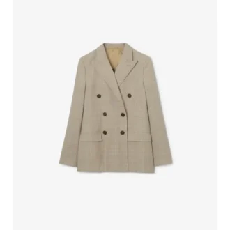 Check Wool Tailored Jacket