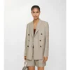 Check Wool Tailored Jacket