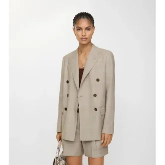 Check Wool Tailored Jacket