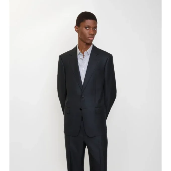 Check Wool Tailored Jacket
