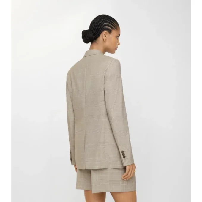 Check Wool Tailored Jacket