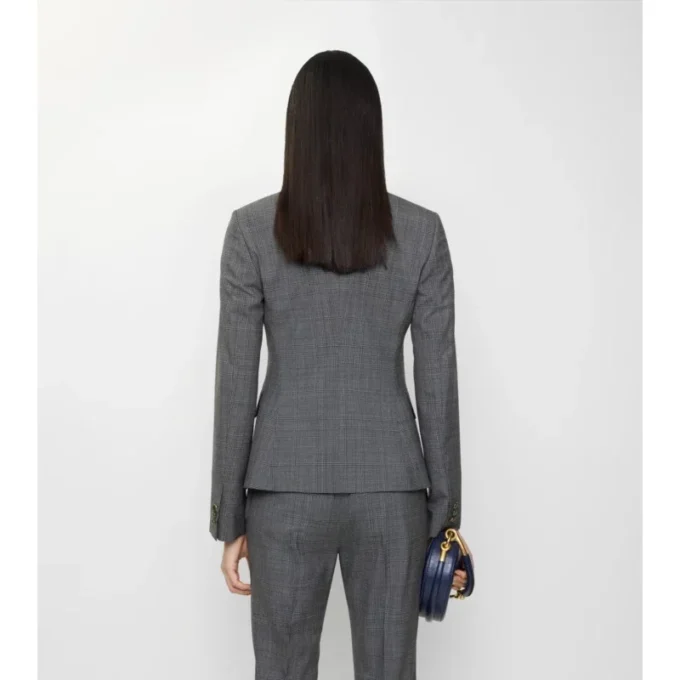 Check Wool Tailored Jacket