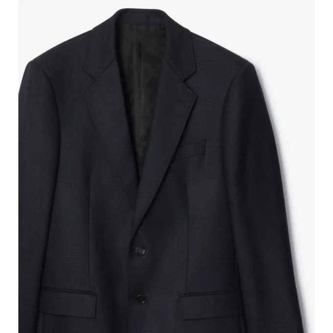 Check Wool Tailored Jacket
