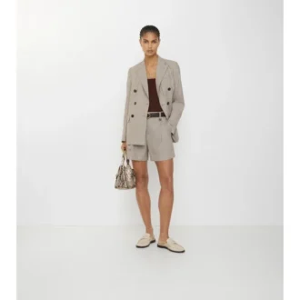 Check Wool Tailored Shorts