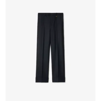 Check Wool Tailored Trousers