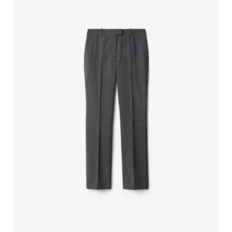 Check Wool Tailored Trousers