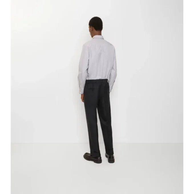Check Wool Tailored Trousers