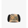 Check Wool Trapper Cap