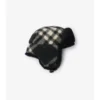Check Wool Trapper Hat