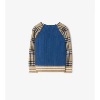 Check Wool Zip Cardigan